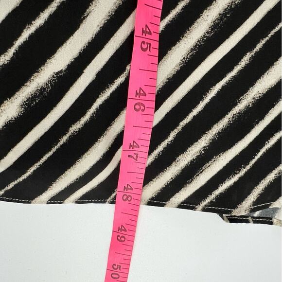 LA LIGNE Eva stripe silk dress midi sz S black white - Picture 7 of 8
